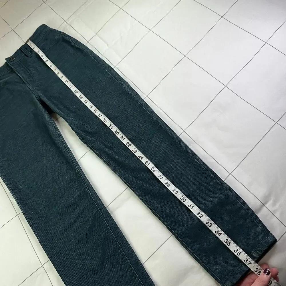 Carve Designs Skyler Pants Womens 6 Green Teal Skinny Corduroy Organic Cotton - Picture 12 of 13